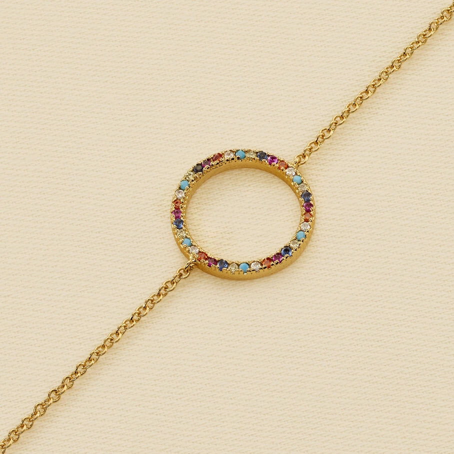 Bracelet Souple RAINBOW - Multicolore / Doré 3 Bracelet Souple RAINBOW - Multicolore / Doré