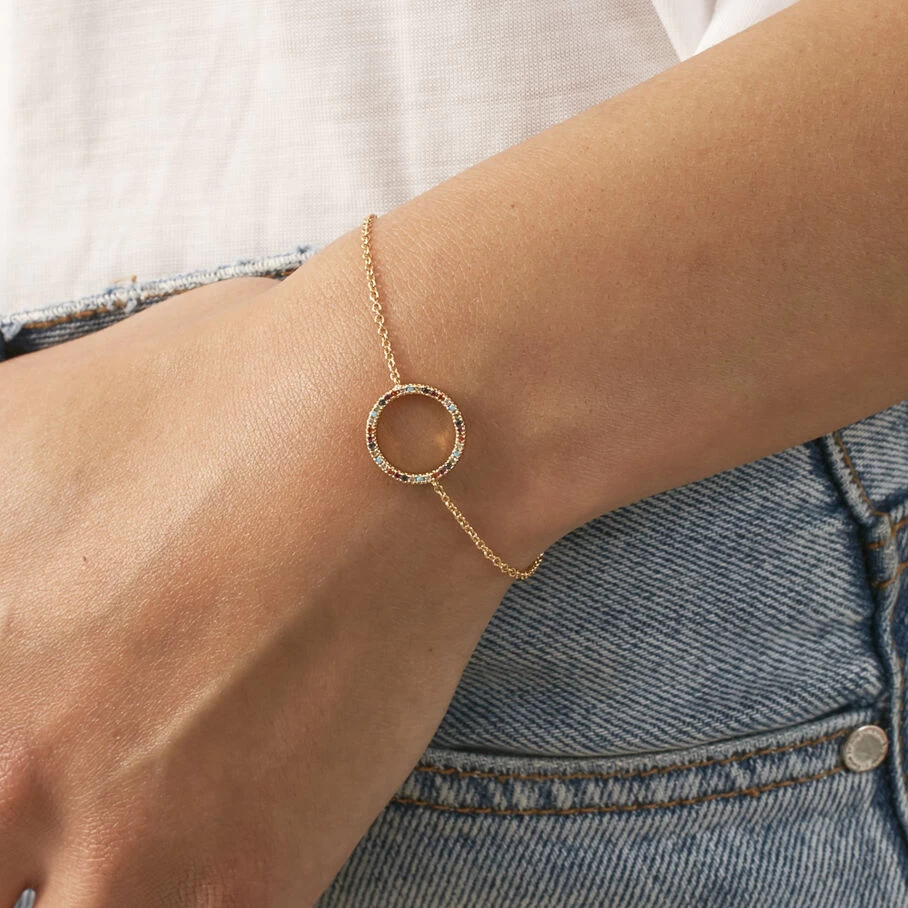 Bracelet Souple RAINBOW - Multicolore / Doré 4 Bracelet Souple RAINBOW - Multicolore / Doré – Image 2