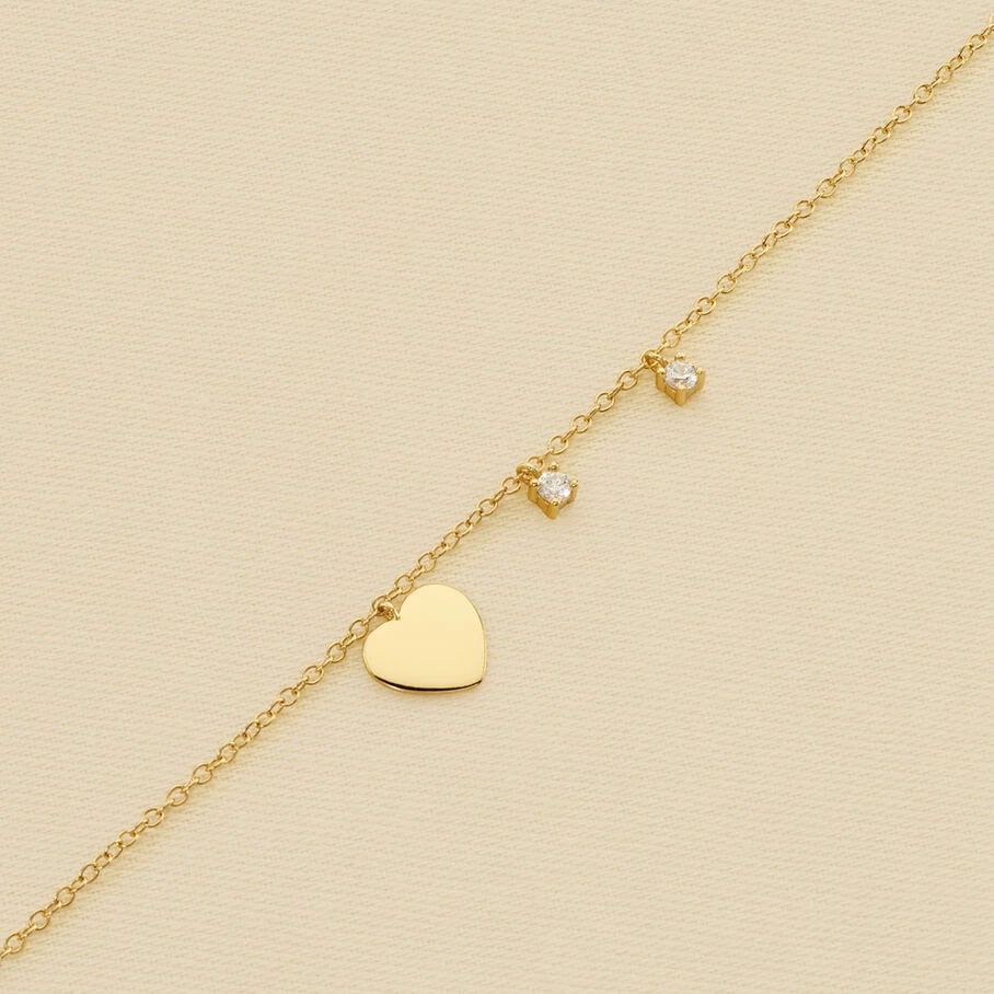 Bracelet Souple CORAZON - Cristal / Doré 3 Bracelet Souple CORAZON - Cristal / Doré