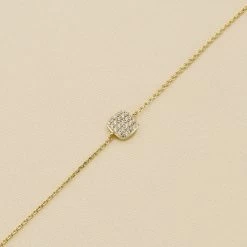 Bracelet Souple GLORIA - Cristal / Doré