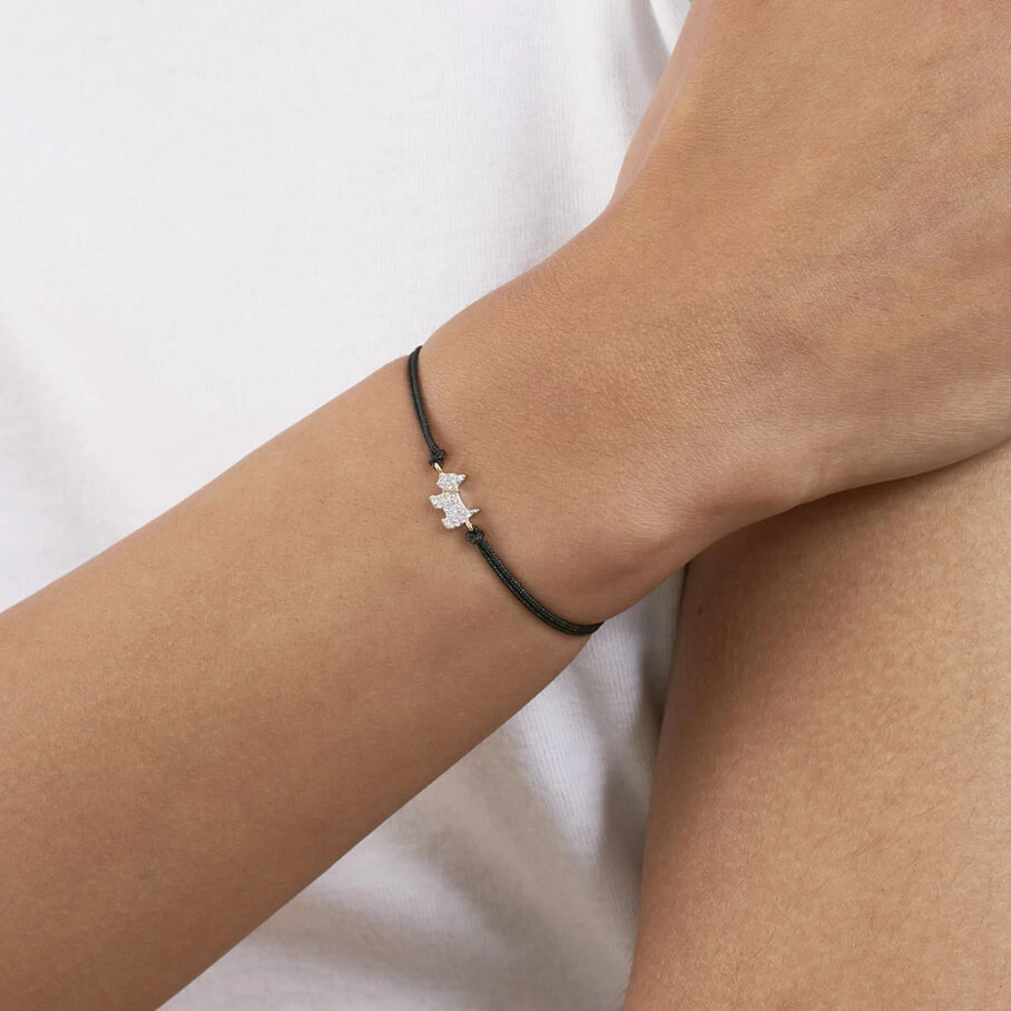 Bracelet Cordon MASCOTTE - Argenté / Doré 4 Bracelet Cordon MASCOTTE - Argenté / Doré – Image 2