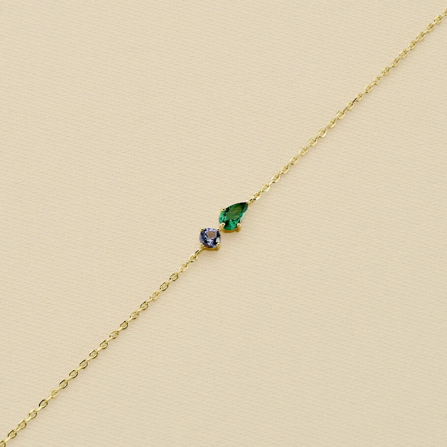 Bracelet Souple ASTRE - Vert / Doré 3 Bracelet Souple ASTRE - Vert / Doré