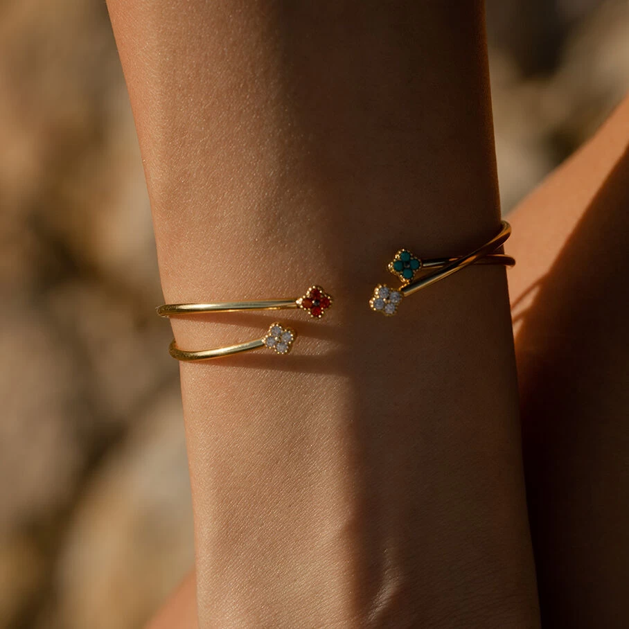 Jonc BELOVED - Multicolore / Doré 4 Jonc BELOVED - Multicolore / Doré – Image 2