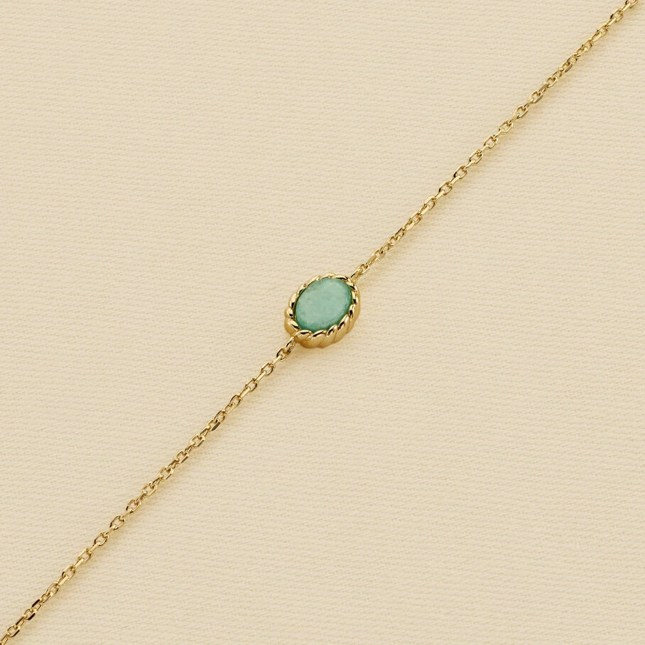 Bracelet Souple ATMA - Amazonite/ Jaune 3 Bracelet Souple ATMA - Amazonite/ Jaune