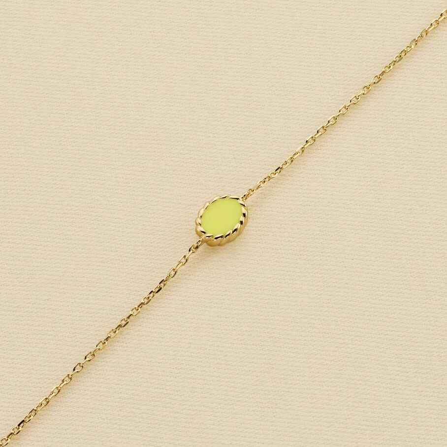 Bracelet Souple ATMA - Amazonite/ Jaune 4 Bracelet Souple ATMA - Amazonite/ Jaune – Image 2