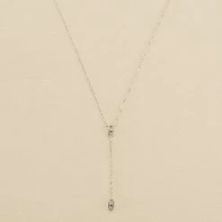 Collier Mi-long ETREINTE - Cristal / Argenté