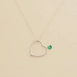 Collier Mi-long BEGUIN - Vert / Argenté