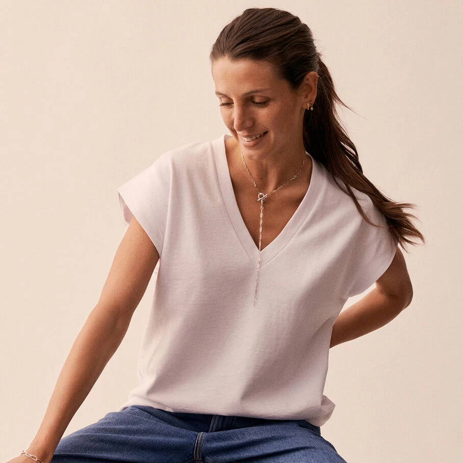 Sautoir GEMINI - Cristal / Argenté 5 Sautoir GEMINI - Cristal / Argenté – Image 3