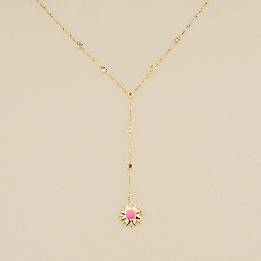 Collier Mi-long RODEO - Multicolore / Doré 3 Collier Mi-long RODEO - Multicolore / Doré