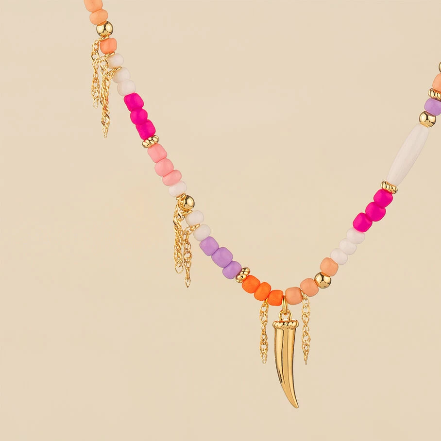 Sautoir RODEO - Multicolore / Doré 4 Sautoir RODEO - Multicolore / Doré – Image 2