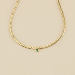 Collier Ras Du Cou NEITH - Vert / Doré