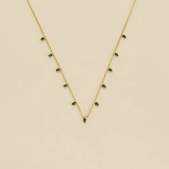 Collier Ras Du Cou NEITH - Vert / Doré