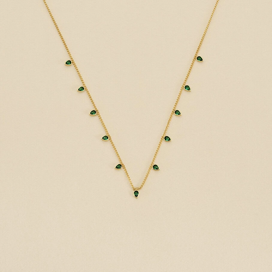 Collier Ras Du Cou NEITH - Vert / Doré 3 Collier Ras Du Cou NEITH - Vert / Doré