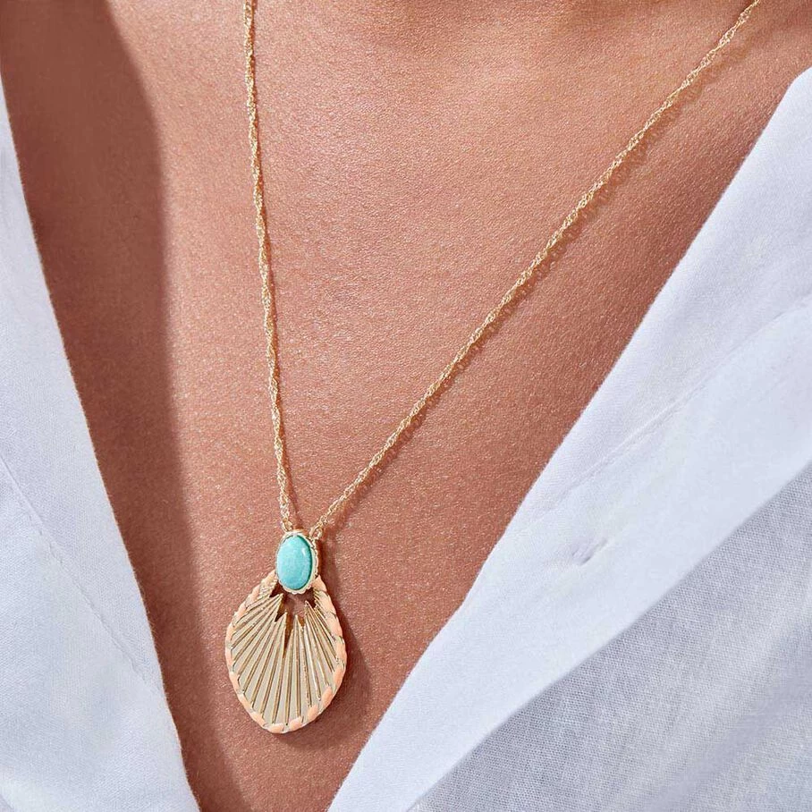 Collier Mi-long ARLEQUIN - Amazonite 4 Collier Mi-long ARLEQUIN - Amazonite – Image 2