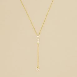 Collier Mi-long PETILLE - Cristal / Doré