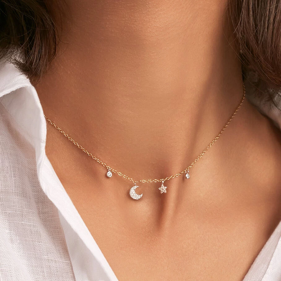 Collier Ras Du Cou SARA - Argenté / Doré 4 Collier Ras Du Cou SARA - Argenté / Doré – Image 2