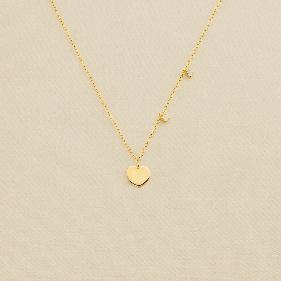 Collier Ras Du Cou CORAZON - Cristal / Doré 3 Collier Ras Du Cou CORAZON - Cristal / Doré