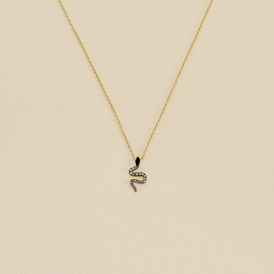 Collier Ras Du Cou SNAKY - Cristal / Gun 3 Collier Ras Du Cou SNAKY - Cristal / Gun