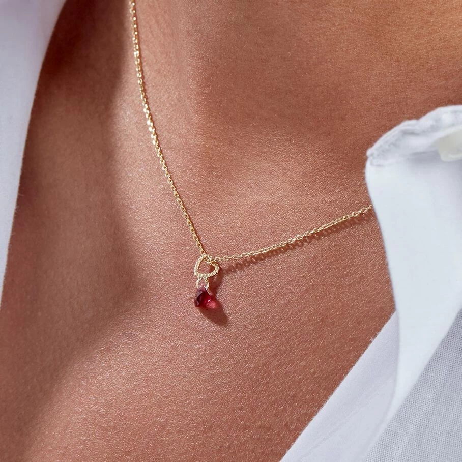 Collier Ras Du Cou BEGUIN - Rouge / Doré 4 Collier Ras Du Cou BEGUIN - Rouge / Doré – Image 2