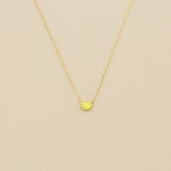 Collier Ras Du Cou ATMA - Amazonite/ Jaune