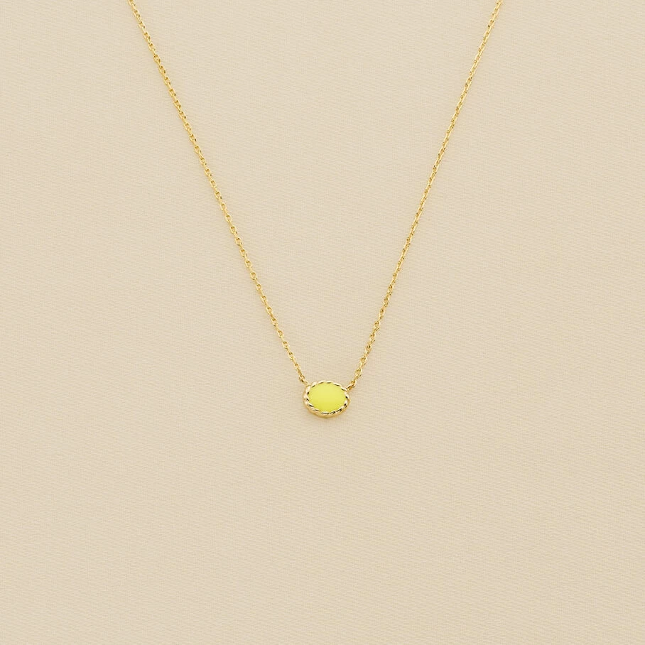 Collier Ras Du Cou ATMA - Amazonite/ Jaune 3 Collier Ras Du Cou ATMA - Amazonite/ Jaune