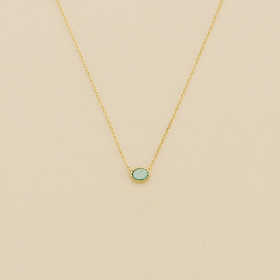 Collier Ras Du Cou ATMA - Amazonite/ Jaune 4 Collier Ras Du Cou ATMA - Amazonite/ Jaune – Image 2