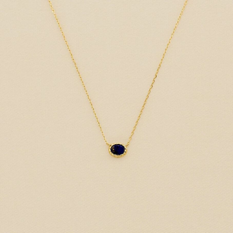 Collier Ras Du Cou ATMA - Lapis/ Bleu 3 Collier Ras Du Cou ATMA - Lapis/ Bleu