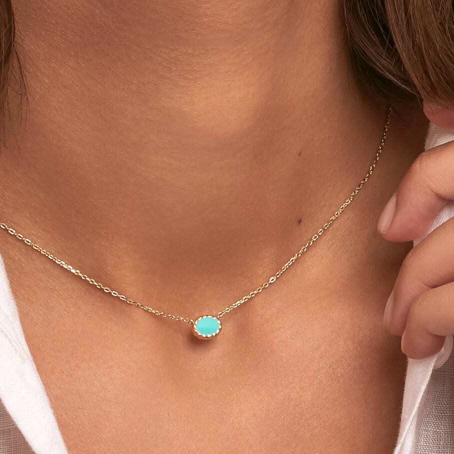 Collier Ras Du Cou ATMA - Lapis/ Bleu 6 Collier Ras Du Cou ATMA - Lapis/ Bleu – Image 4