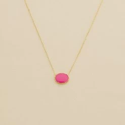 Collier Mi-long ATMA - Nacre /rose